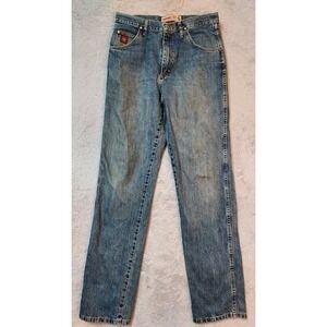 Wrangler PBR Jeans Men 32x36 Professional Bull Riding Faded Denim Cowboy Western